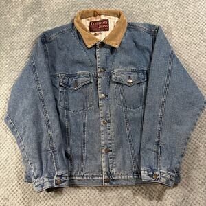 VTG Territory Jeans Men's Lined Button Jean Jacket Sz XL